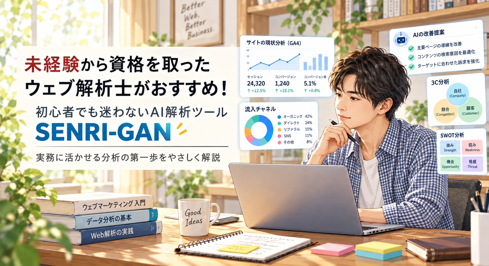 ウェブ解析士がおすすめ!初心者でも迷わないAI解析ツールSENRI-GAN